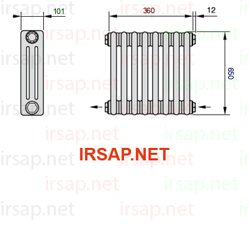 Радиатор IRSAP Tesi 30650/8 T08 CL 01
